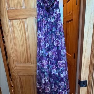 Altar'd State Purple Floral Maxi Dress